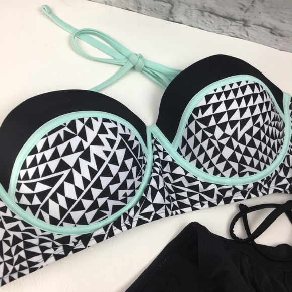 Xhilaration swim XL bikini hi waist with 3 tops - Picture 6 of 8